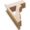 Ekena Millwork 7 1/2-in W x 18-in D x 26-in H Balboa Block Rough Cedar Woodgrain TimberThane Outlooker, Primed Tan OUTUR075X18X26BOA44RCPR - alternate 2